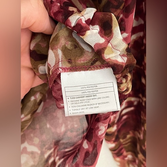 Ariat Women's Jada Top Long Balloon Sleeve Floral Blouse‎ Size Large - Picture 7 of 8